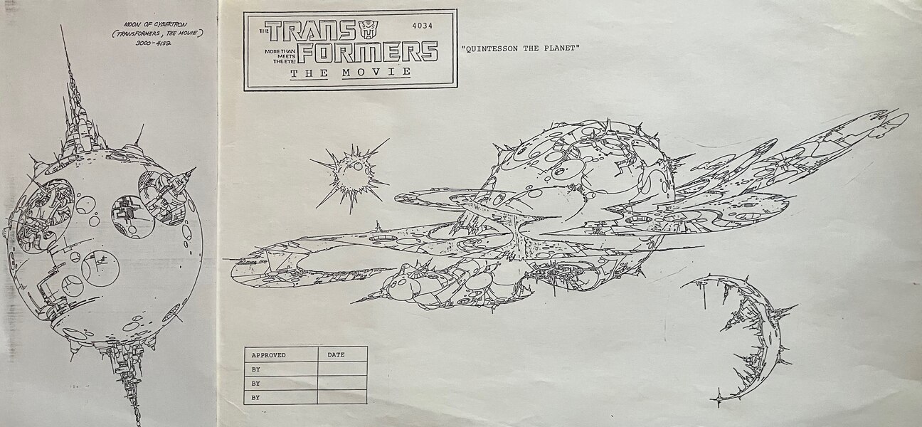 Transformers The Movie 1986 Concept Art Drawing Quintesson Planet (10 of 15)